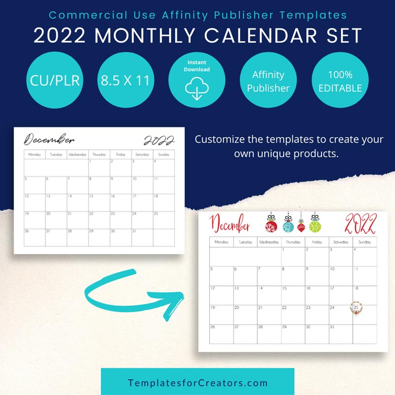 Commercial-Use-Monthly-Planner-Templates
