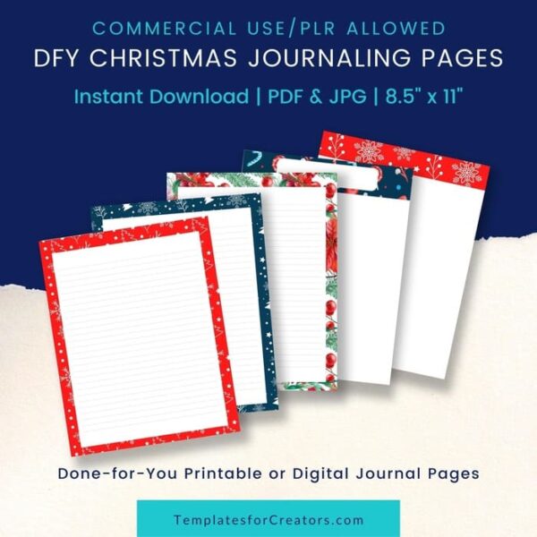 DFY Commercial Use Christmas Journal Pages-min