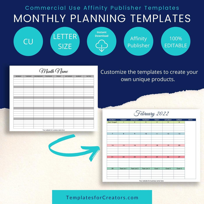 Commercial-Use-Affinity-Publisher-Planner-Templates